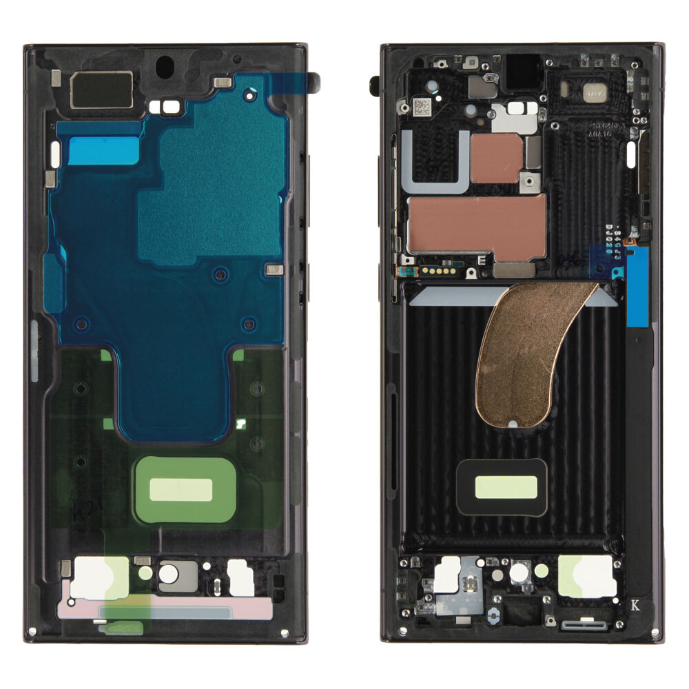 Middle frame (Original) - Black, Samsung Galaxy S23 Ultra; SM-S918