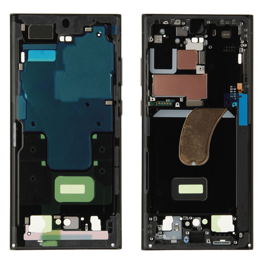 Middle frame (Original) - Graphite / Red, Samsung Galaxy S23 Ultra; SM-S918