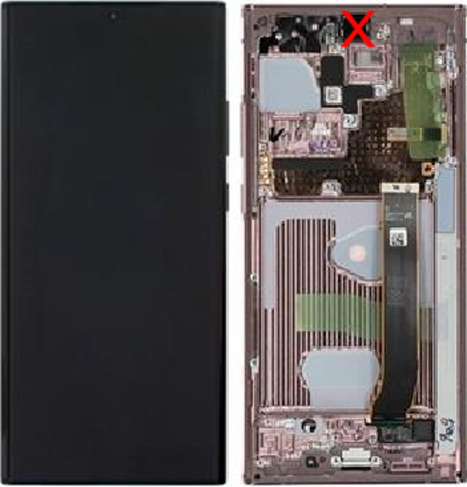 Módulo Pantalla Display excl. cam (Original) - Bronze, Samsung Galaxy Note 20 Ultra (5G); SM-N98 Original Service Pack GH82-31453D