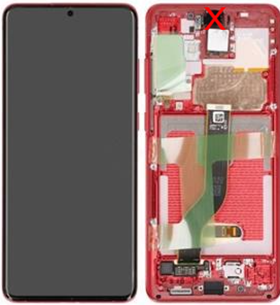Módulo Pantalla Display excl. cam (Original) - Aura Red, Samsung Galaxy S20 Plus; SM-G985F Original Service Pack GH82-31442G
