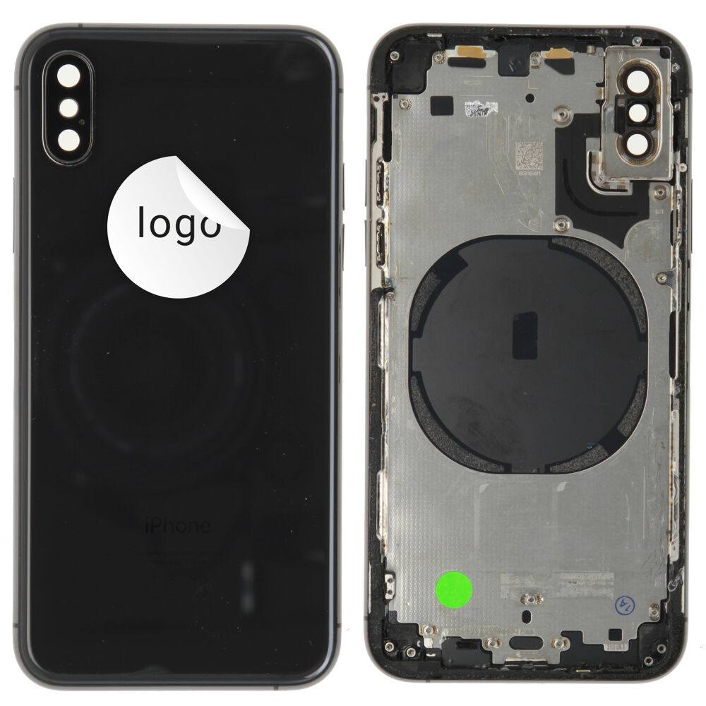 Rear Cover (Pulled A) excl. small parts - Space Grey, For iPhone XS