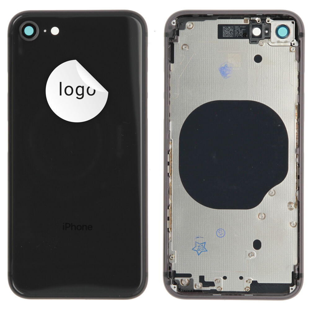 Rear Cover (Factory std.) - Space Grey, For iPhone 8