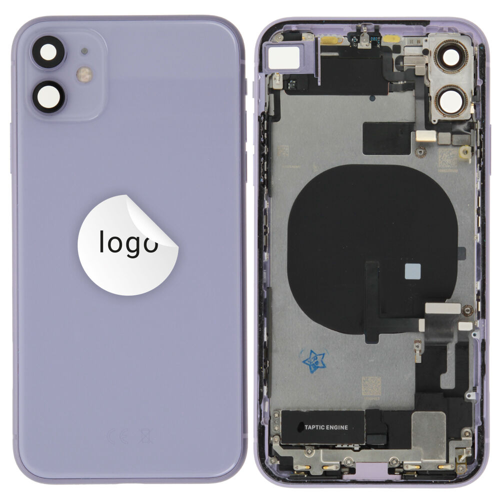 Rear Cover (Pulled A) incl. small parts - Purple, For iPhone 11