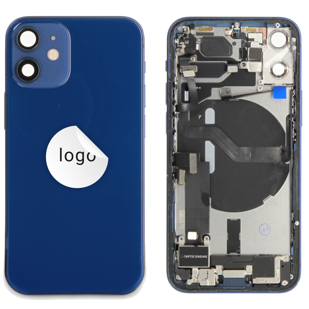 Rear Cover (Pulled A) incl. small parts - Blue, For iPhone 12 mini