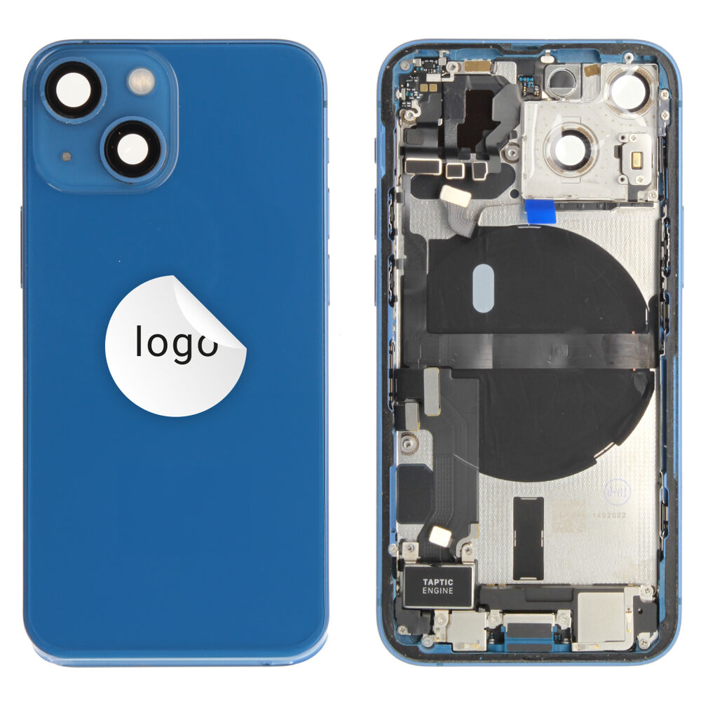 Rear Cover (Pulled A) incl. small parts - Blue, For iPhone 13 mini