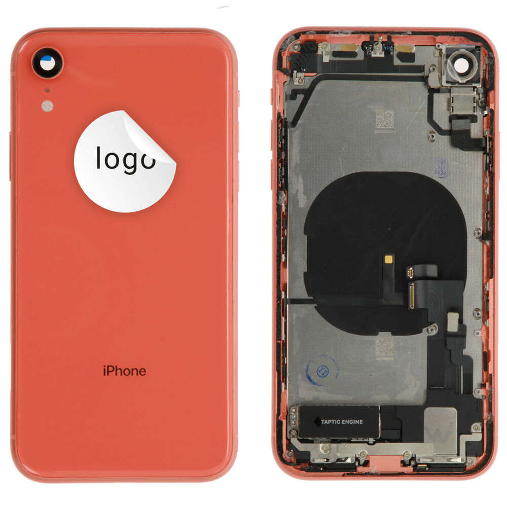 Rear Cover (Pulled A) incl. small parts - Coral, For iPhone XR