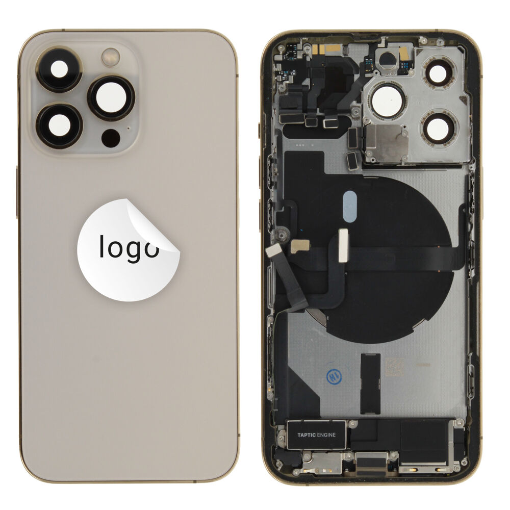 Rear Cover (Pulled A) incl. small parts - Gold, For iPhone 13 Pro