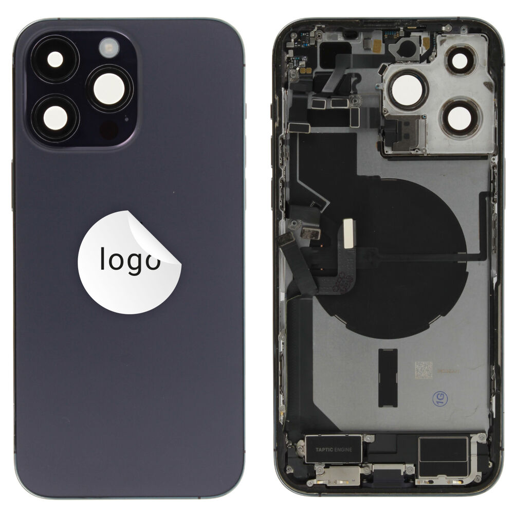 Rear Cover (Pulled A) incl. small parts - Purple, For iPhone 14 Pro Max