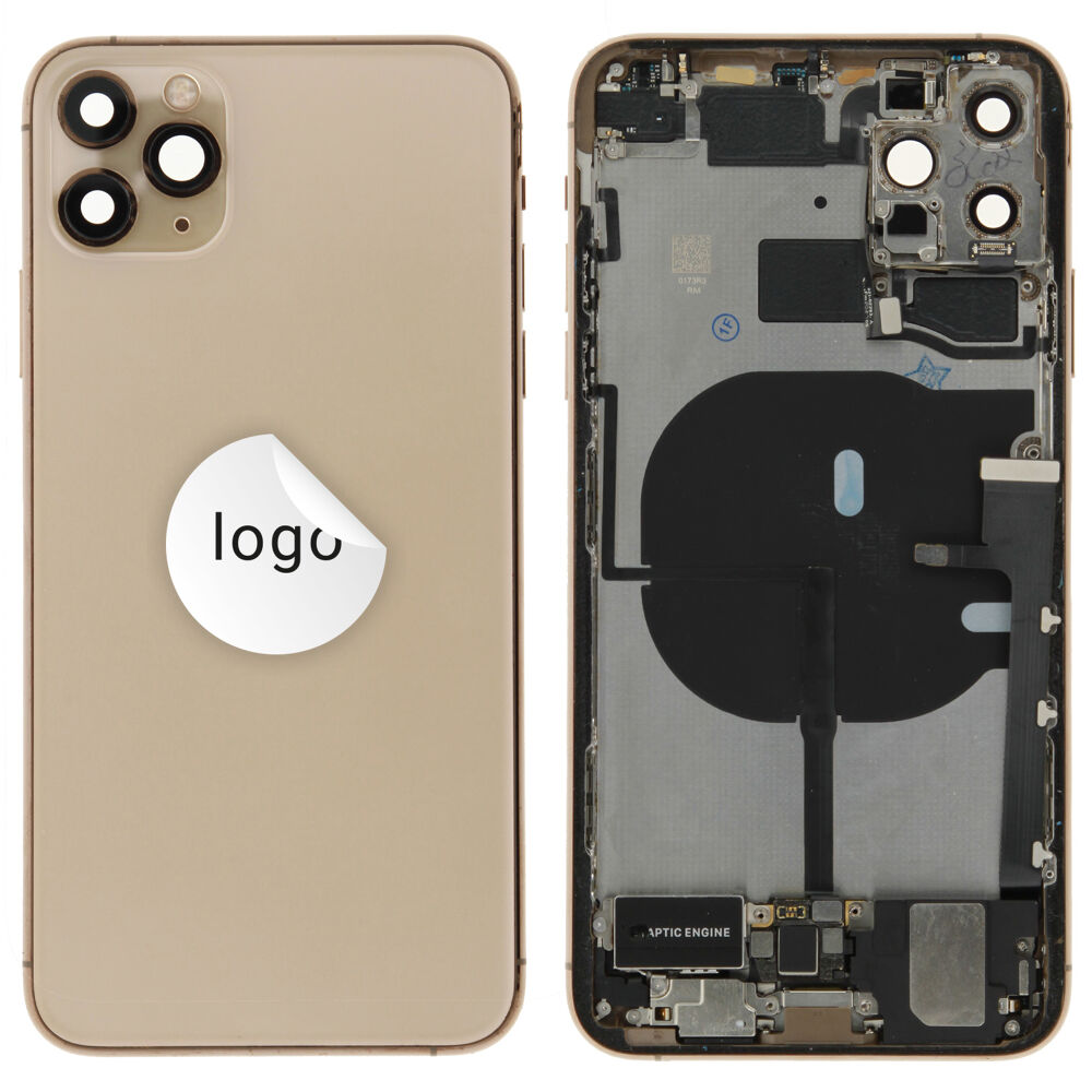 Rear Cover (Pulled A) incl. small parts - Gold, For iPhone 11 Pro Max