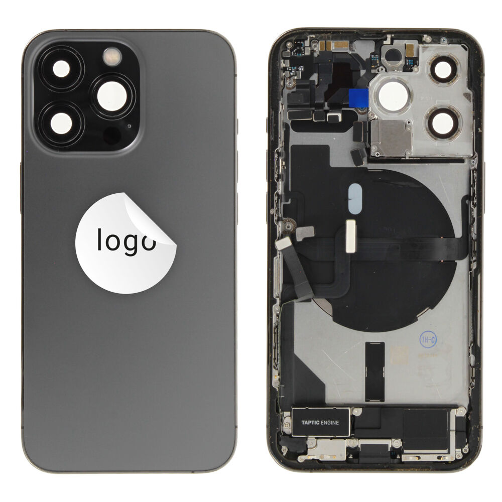 Rear Cover (Pulled A) incl. small parts - Graphite, For iPhone 13 Pro