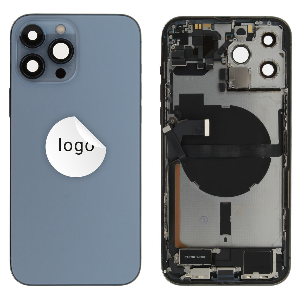 Rear Cover (Pulled A) incl. small parts - Blue, For iPhone 13 Pro Max