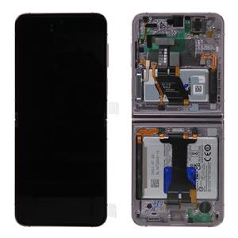 Módulo Pantalla Display incl. Battery (Original) - Cream, Samsung Samsung Galaxy Z Flip5; SM-F731 Original Service Pack GH82-31830B