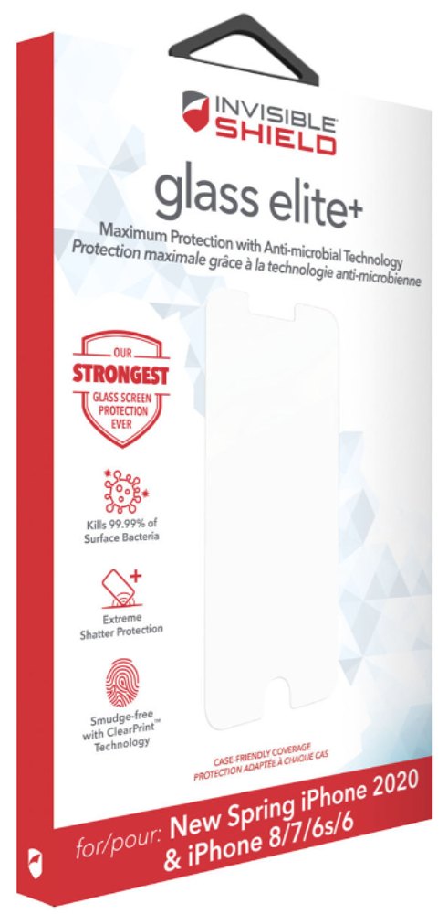 ZAGG/InvisibleShield Glass Elite for Apple iPhone 7/8/SE (2020/2022)