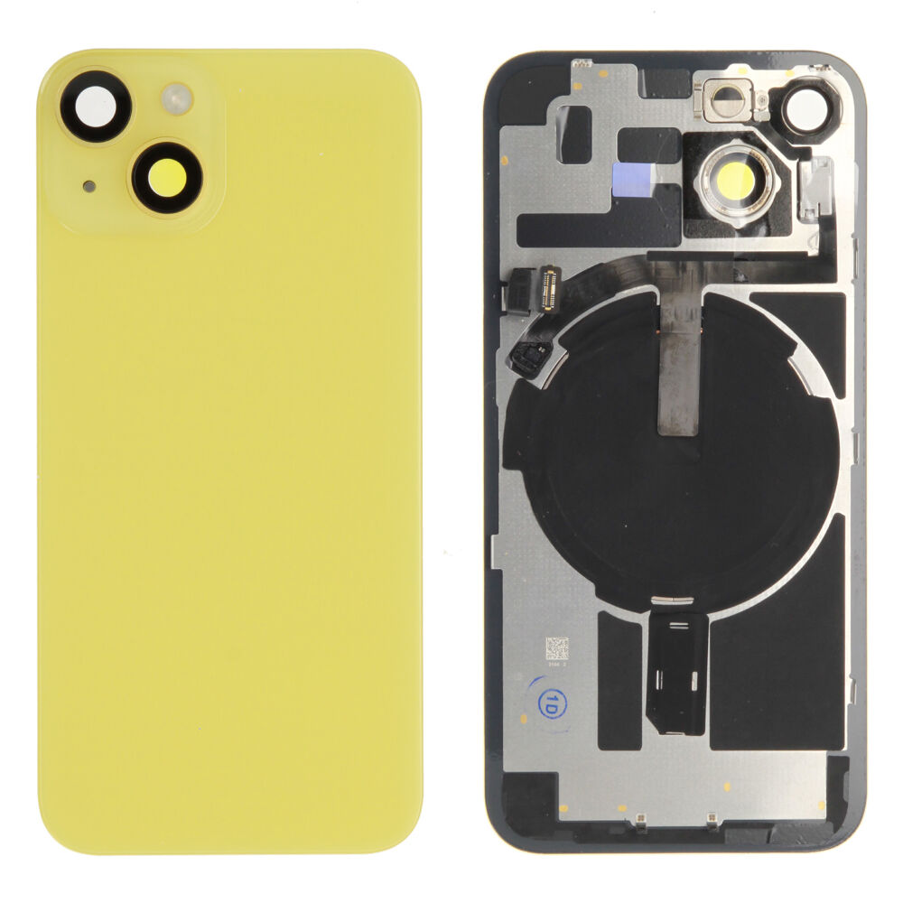 Back Glass (excl. Logo) - Yellow, For iPhone 14