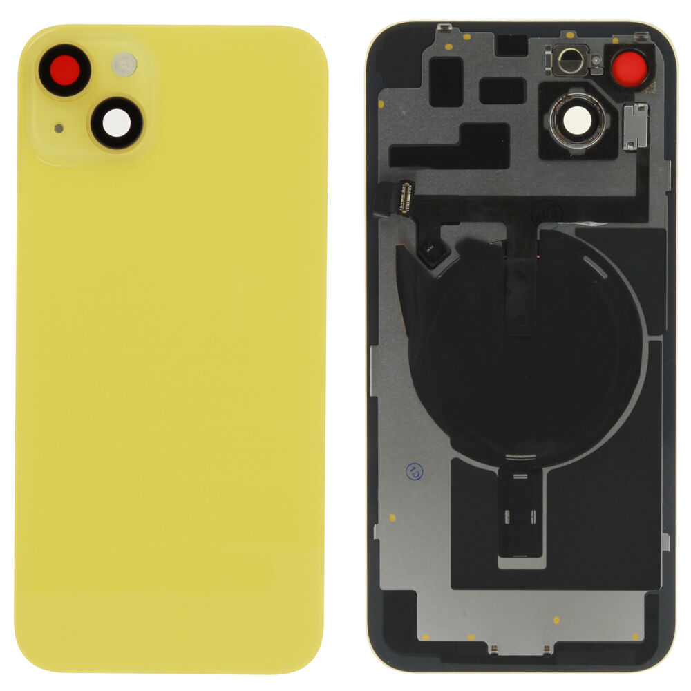 Back Glass (excl. Logo) - Yellow, For iPhone 14 Plus