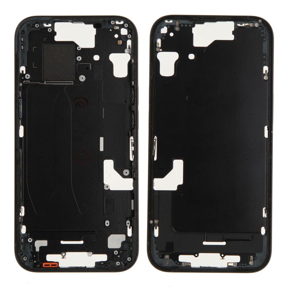 Middle Frame (Pulled A) excl. small parts - Black, For iPhone 15