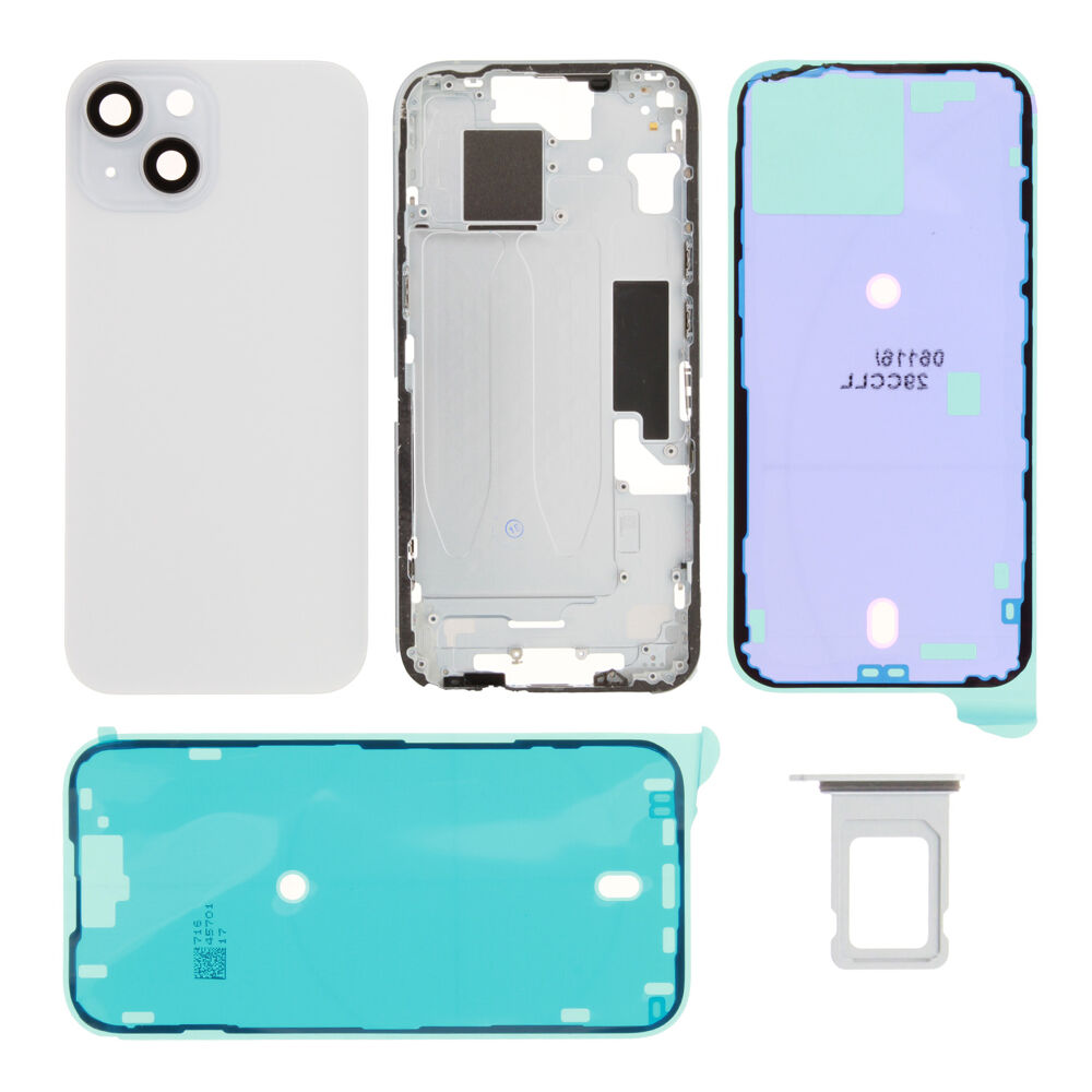 Rear Cover kit (excl. Logo) - Blue, For iPhone 15