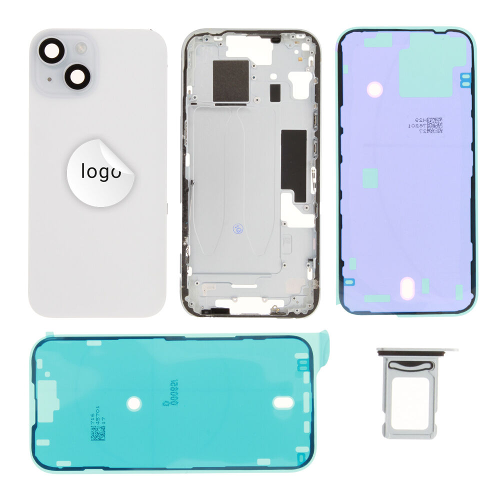 Rear Cover (Pulled A) excl. small parts - Blue, For iPhone 15