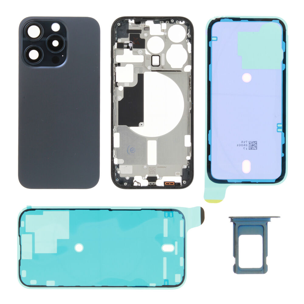 Rear Cover (excl. Logo) - Blue, For iPhone 15 Pro
