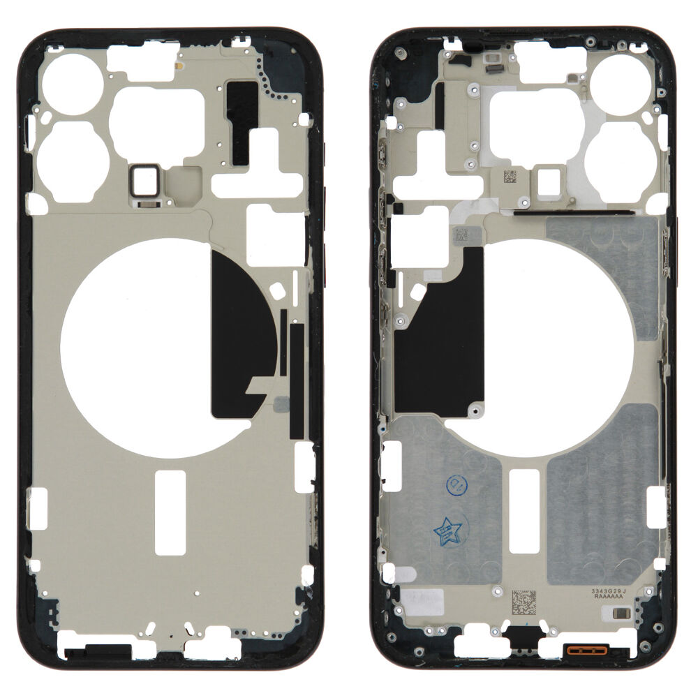 Middle Frame (Pulled A) excl. small parts - Blue, For iPhone 15 Pro Max