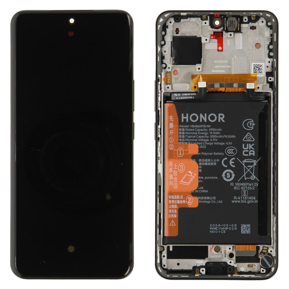 Módulo Pantalla Display incl. frame (Original) - Black, Honor 90 Original Service Pack