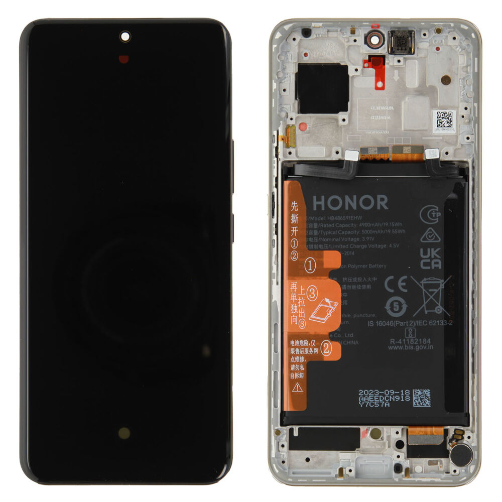 Módulo Pantalla Display incl. frame (Original) - Silver, Honor 90 Original Service Pack