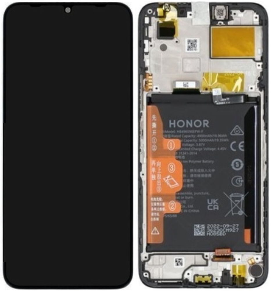 Módulo Pantalla Display incl. frame (Original) - Black, Honor X6 Original Service Pack