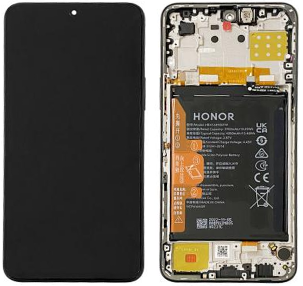 Módulo Pantalla Display incl. frame (Original) - Black, Honor X8 Original Service Pack