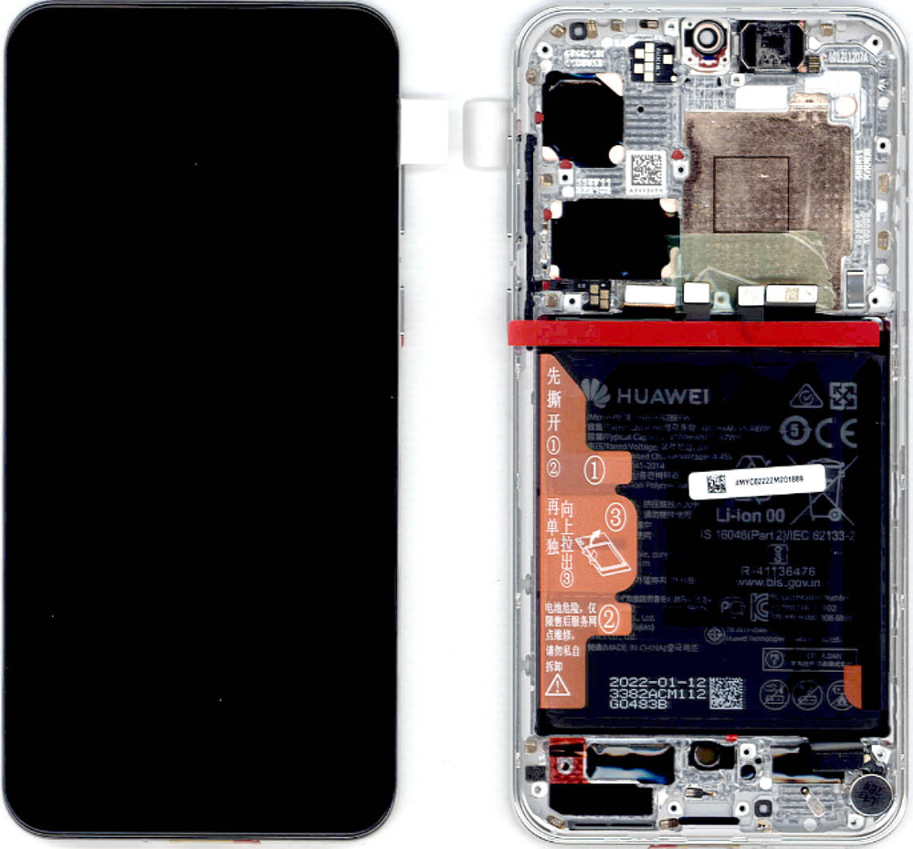 Módulo Pantalla Display incl. battery (Original) - White, Huawei P50 Original Service Pack