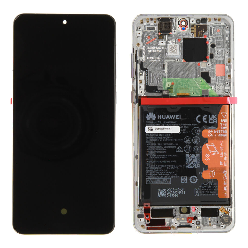 Módulo Pantalla Display incl. battery (Original) - Silver, Huawei Mate 50 Original Service Pack