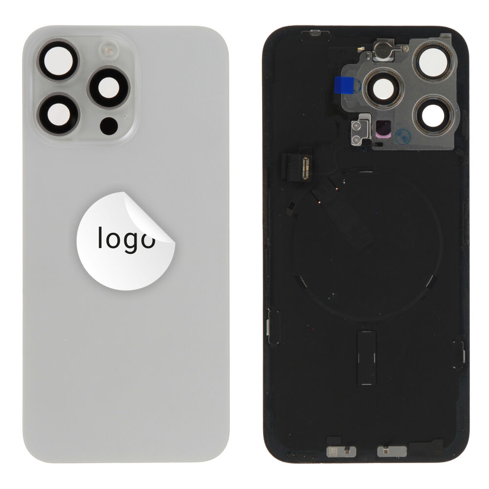 Back Glass (Pulled A) - White, For iPhone 15 Pro Max