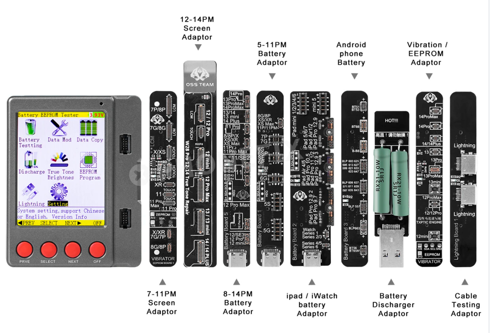 EEPROM Programmer for iPhone 7 - 14 series (including Boards shown)