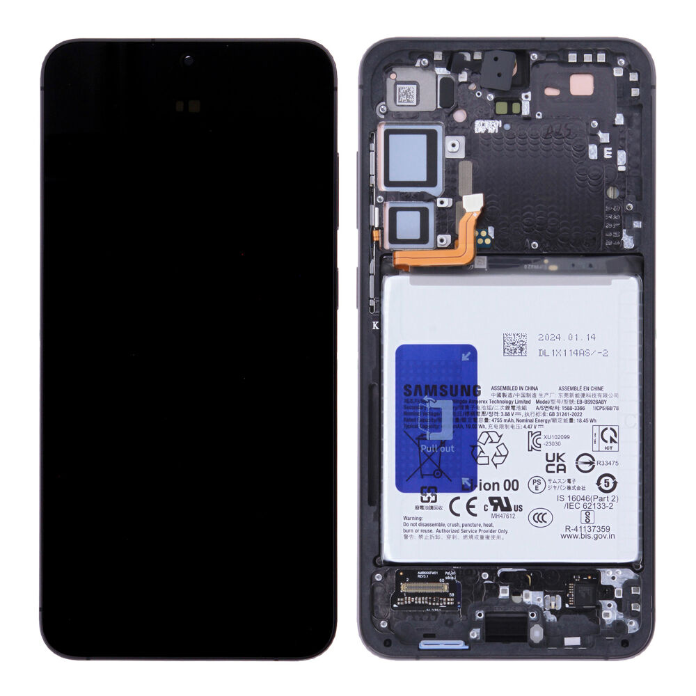 Módulo Pantalla Display incl. battery (Original) - Onyx Black, Samsung Galaxy S24 Plus; SM-S926B Original Service Pack GH82-33412A