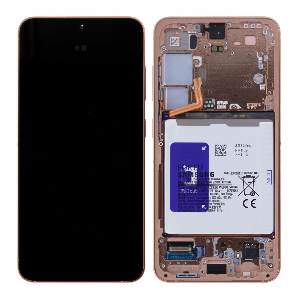 Módulo Pantalla Display incl. battery (Original) - Sandstone Orange, Samsung Galaxy S24; SM-S921B Original Service Pack GH82-33289G