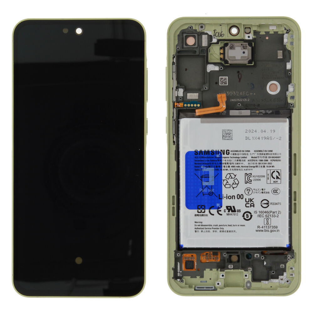 Módulo Pantalla Display incl. battery (Original) - Yellow, Samsung Galaxy A55; SM-A556B Original Service Pack GH82-34307D