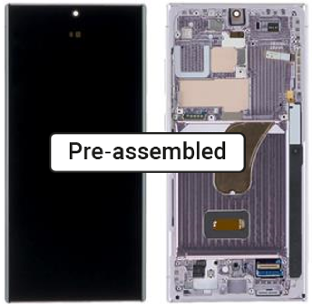 Módulo Pantalla Display incl. pre-assembled frame - Lavender, Samsung Galaxy S23 Ultra; SM-S918 Original Service Pack GH82-30466D