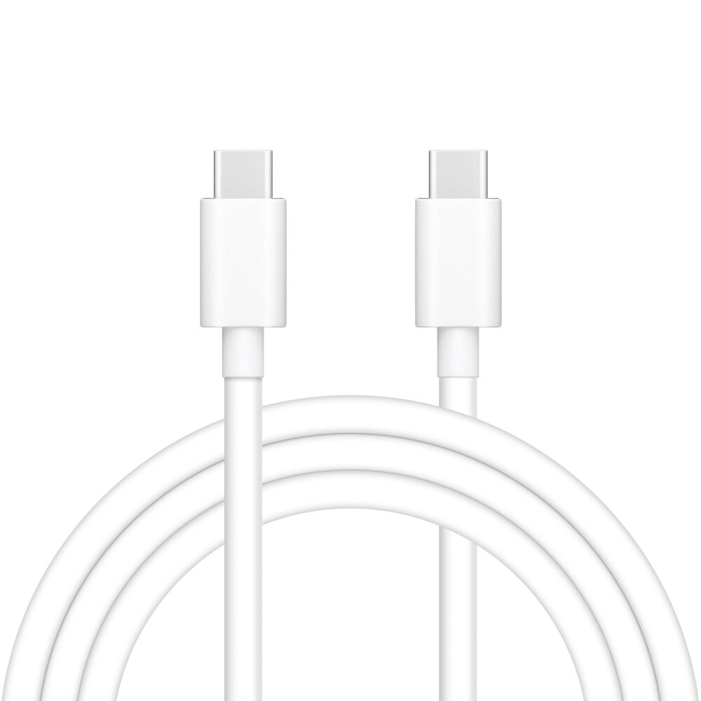 USB-C to USB-C Woven Charge Cable, White (1 m) (BULK)