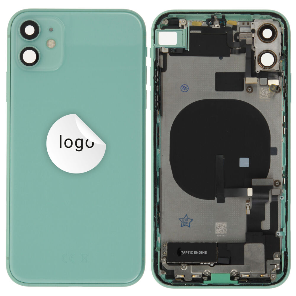 Rear Cover (Pulled C) incl. small parts - Green, For iPhone 11
