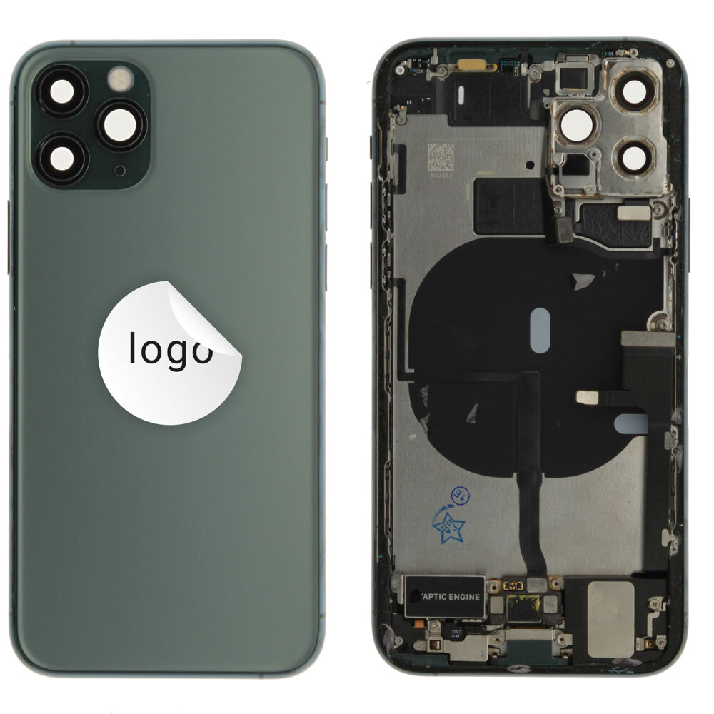Rear Cover (Pulled B) incl. small parts - Green, For iPhone 11 Pro