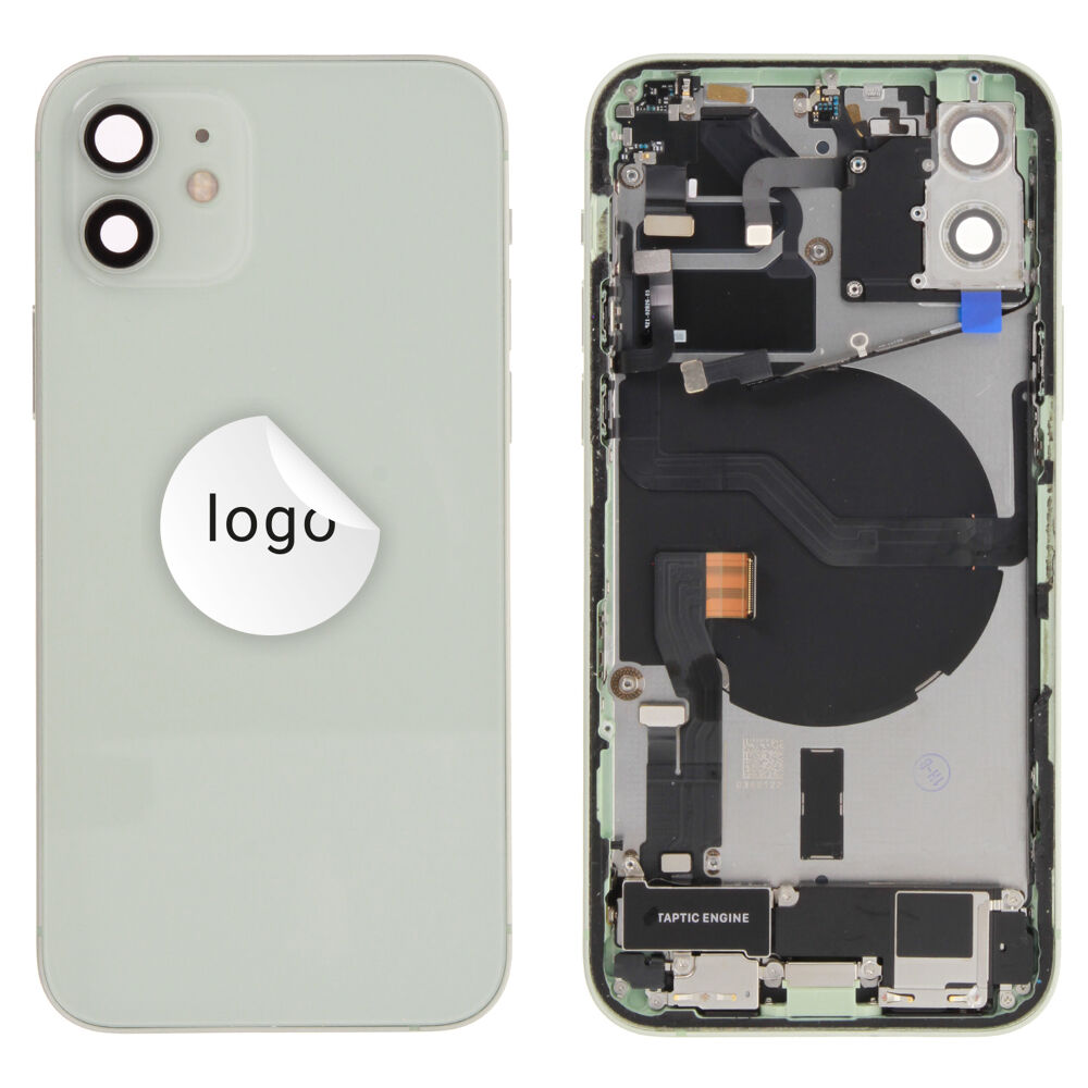 Rear Cover (Pulled C) incl. small parts - Green, For iPhone 12