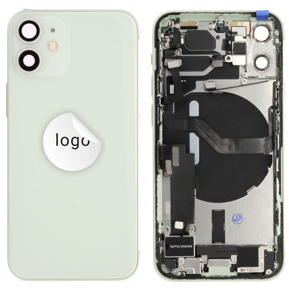 Rear Cover (Pulled B) incl. small parts - Green, For iPhone 12 mini