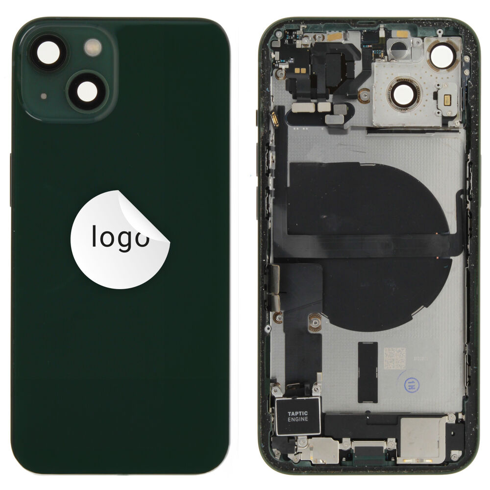 Rear Cover (Pulled B) incl. small parts - Green, For iPhone 13