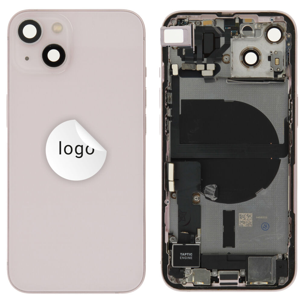 Rear Cover (Pulled B) incl. small parts - Pink, For iPhone 13