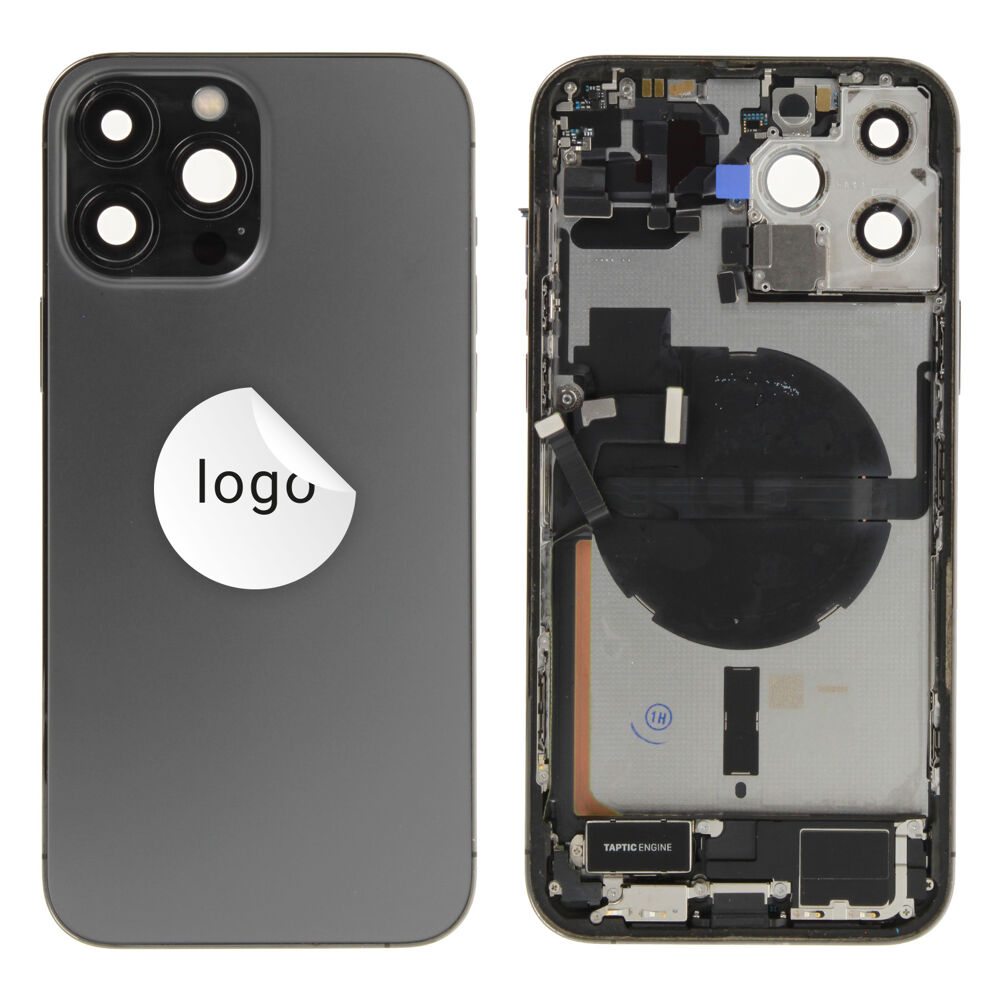 Rear Cover (Pulled C) incl. small parts - Graphite, For iPhone 13 Pro Max