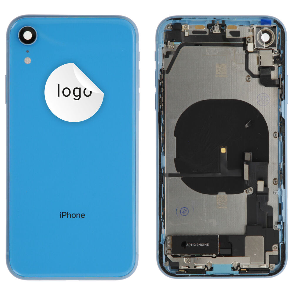 Rear Cover (Pulled B) incl. small parts - Blue, For iPhone XR