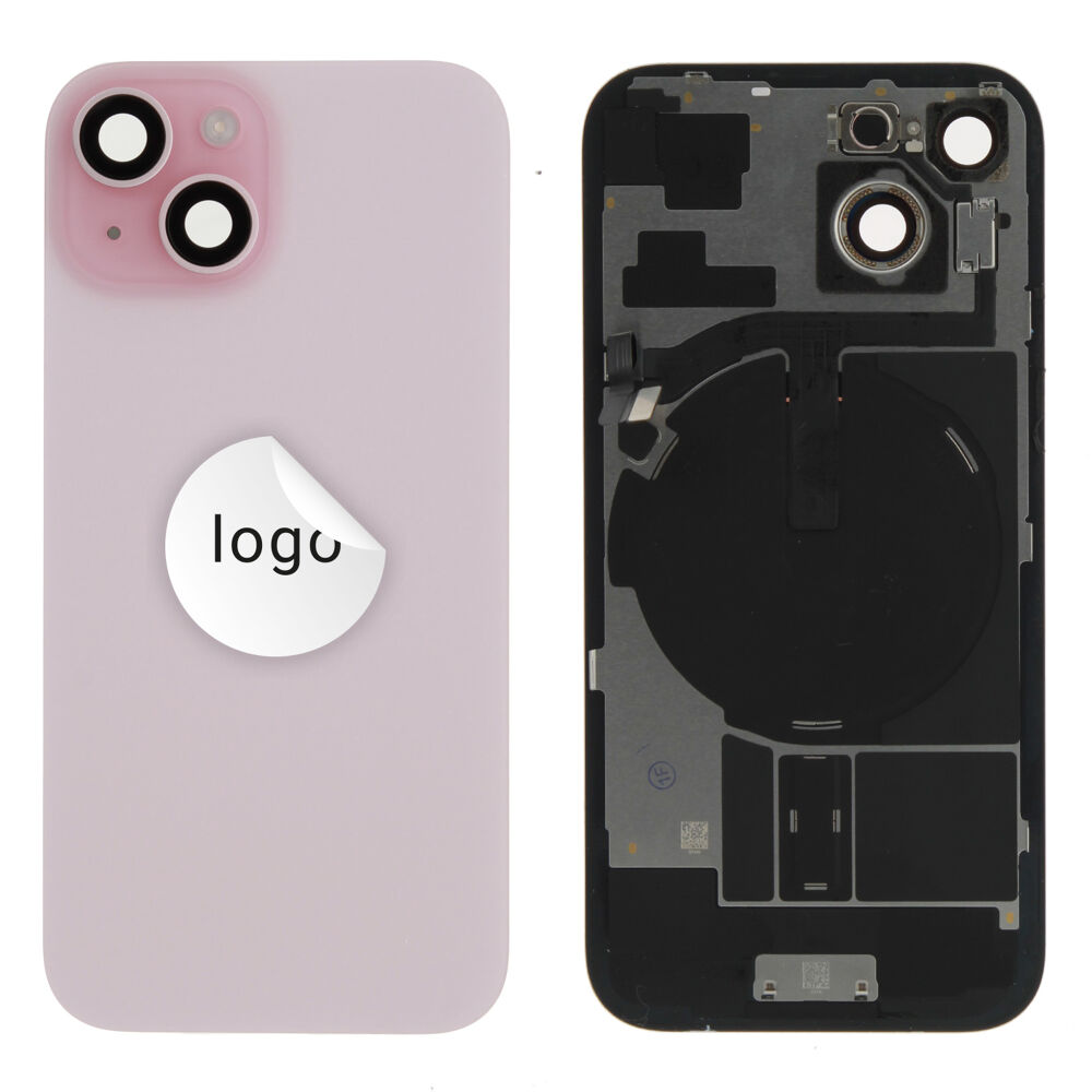 Back Glass (Pulled B) - Pink, For iPhone 15