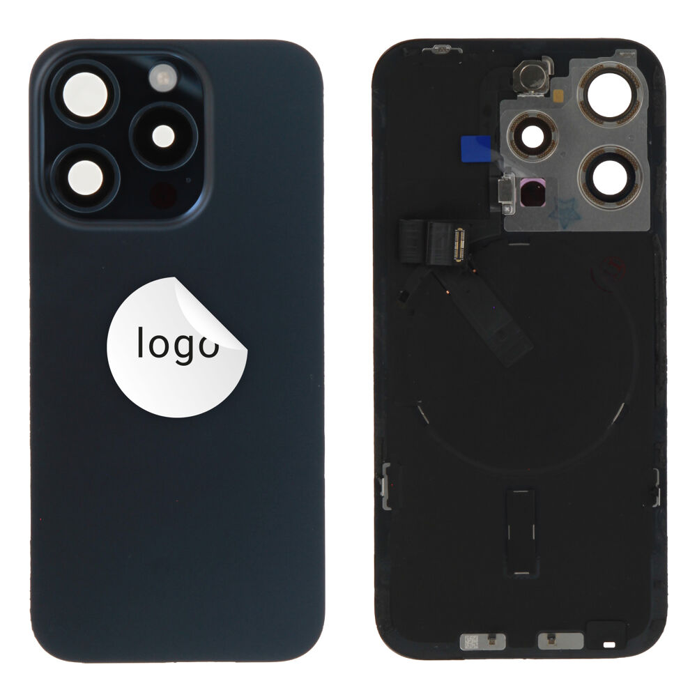 Back Glass (Pulled B) - Blue, For iPhone 15 Pro