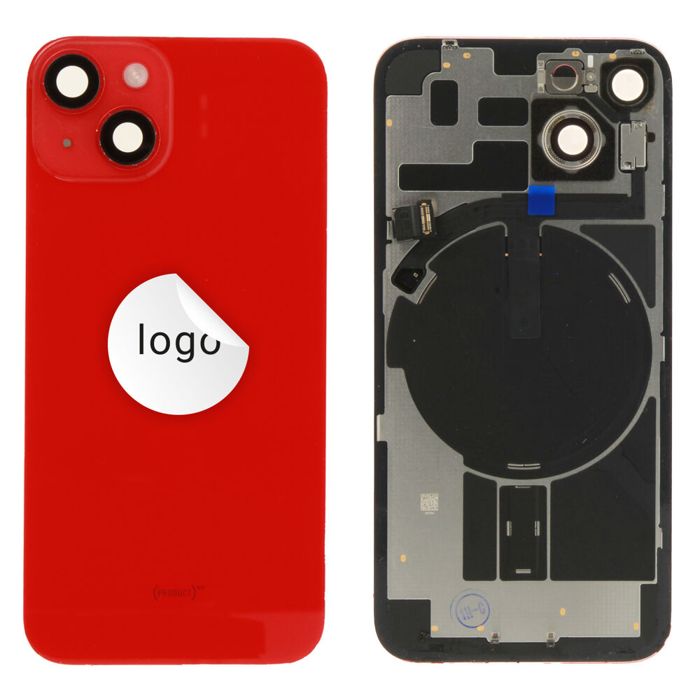 Back Glass (Pulled C) - Red, For iPhone 14