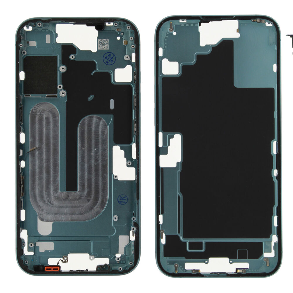 Middle Frame (Pulled A) excl. small parts - Green, For iPhone 16