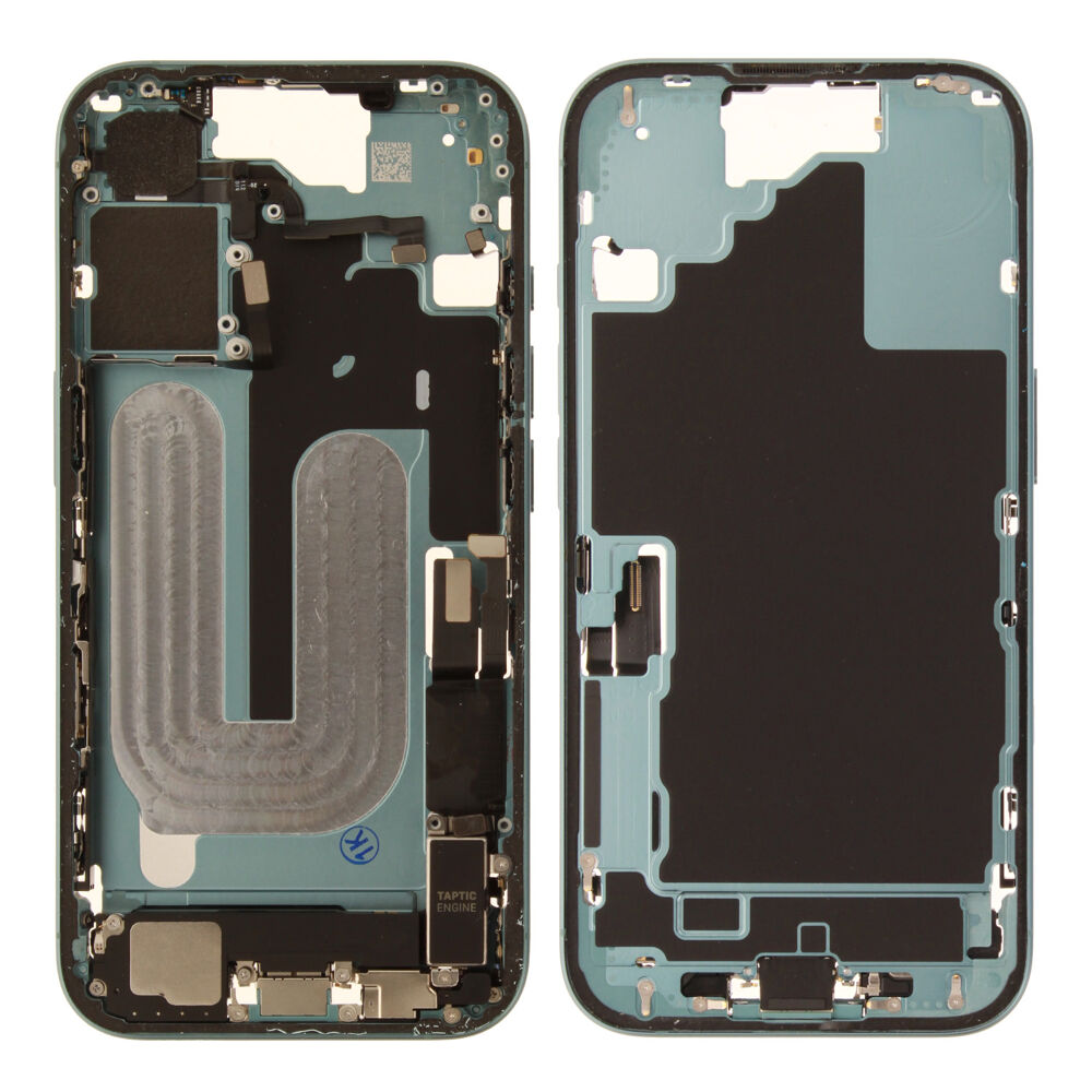 Middle Frame (Pulled A) incl. small parts - Green, For iPhone 16